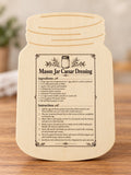 Mason Jar Caesar Dressing Laser-Engraved Recipe Plaque