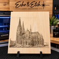 Kölner Dom Laser-Engraved Wooden Plaque