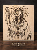 The Witch Doctor laser-engraved wooden plaque